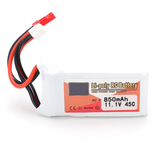 11.1V 850mAh 45C LiPolymer Lipo Rechargeable Battery JST Plug for RC Cars Boats Helicopter